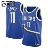 Barn Milwaukee Bucks Tröja Brook Lopez Nike 2024-25 City Edition Blå Swingman